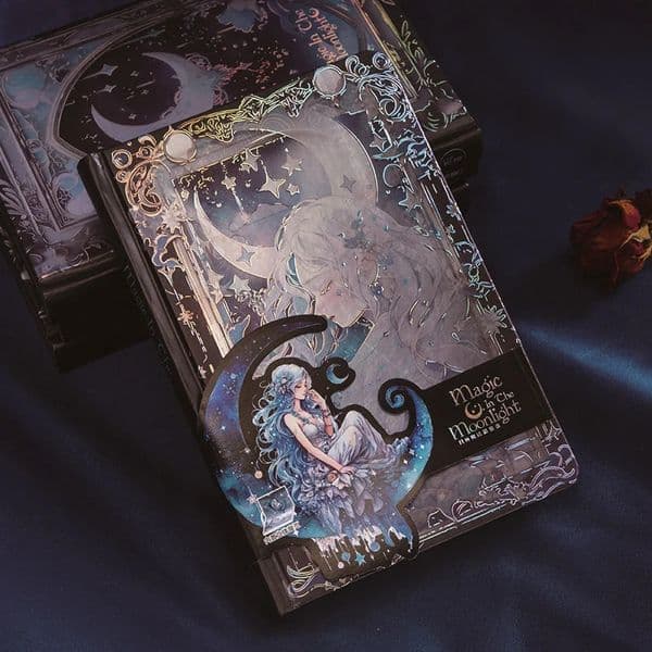 Vintage Magic Book Gothic European Style A5 Notebooks Stamping Hardcover Cover FullColor Illustrated Notepad128 Sheets 250120