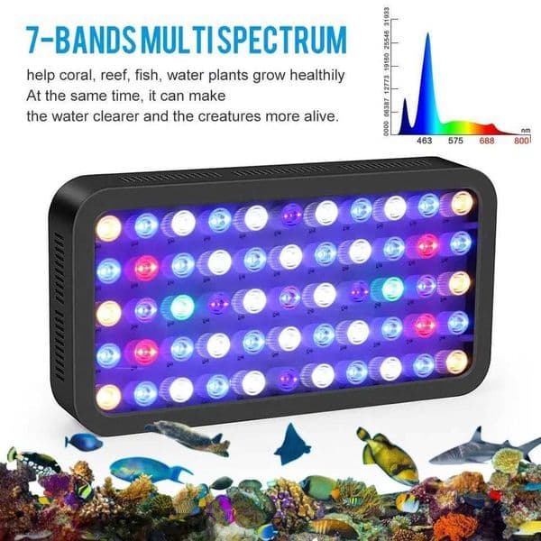 165W LED Aquarium Light Full Spectrum Dimmable Sea Marine Light for Aquarium Sea Coral Reef Fish Tank LPS/SPS Z250205