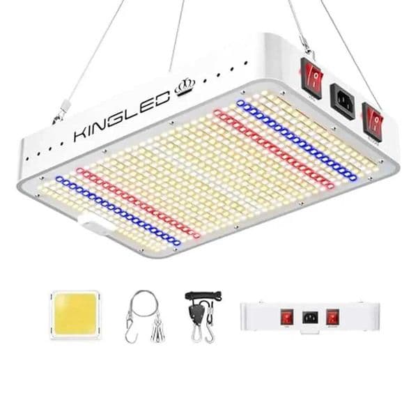 Newest KP1000 LED Grow Lights 100W Full Spectrum 2x2 ft Coverage Indoor Hydroponic Plants Vegetative Bloom Mode Energy Efficient X250205