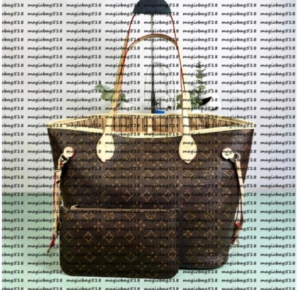 Tote Bag Designer Bags Wallet Fashion Totes Leather Messenger Shoulder Handbag Women Bags High Capacity Composite Shopping Bags Old Flower Brown Lattice Bag
