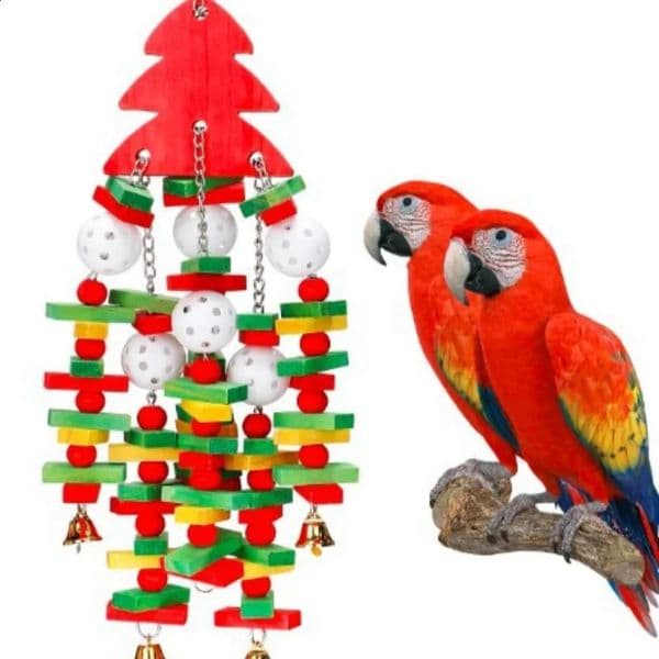 Wooden Parrot Supplies Grey Parrot Ali Sun Biting Toy Bird Toy Banana skewers Big skewers 250206