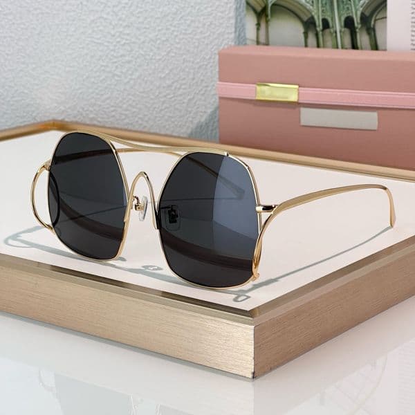 12A Fashion Sunglasses For Men Women A58 Designer Summer Oval Avant-Garde Goggles Travel Style Anti-Ultraviolet Popular Metal Full Frame Glasses Random Box 58