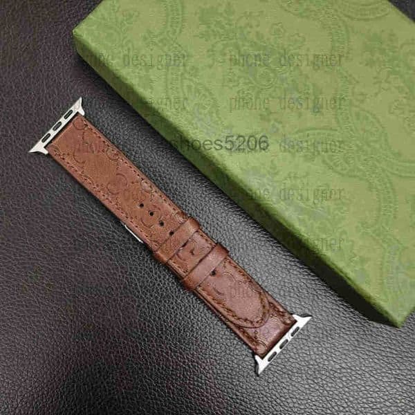 Smart Straps designer Luxury Designer watch Strap for Watch Band iWatch Fashion 38 40 41 42 44 45 49mm Leather Colorful Flower Print Watchband 4O3O M260312