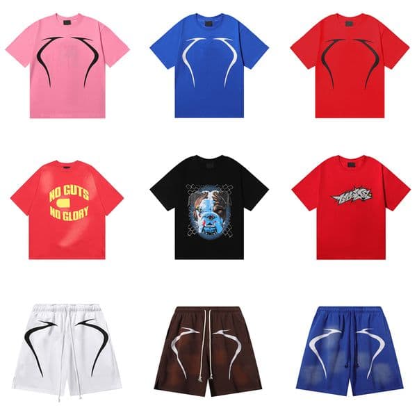 Men's T Shirts Designer T-shirt American Vintage High-quality Street Trend Short-sleeve Round Neck Letter Printed Shorts Cotton Casual Loose