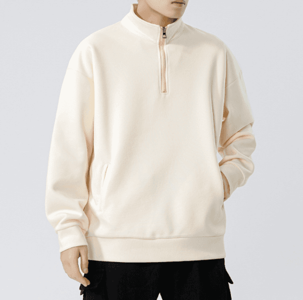 87 Turtleneck Sweatshirt for Men Autumn and Winter Thickened Loose Trendy Solid thumbnail 2