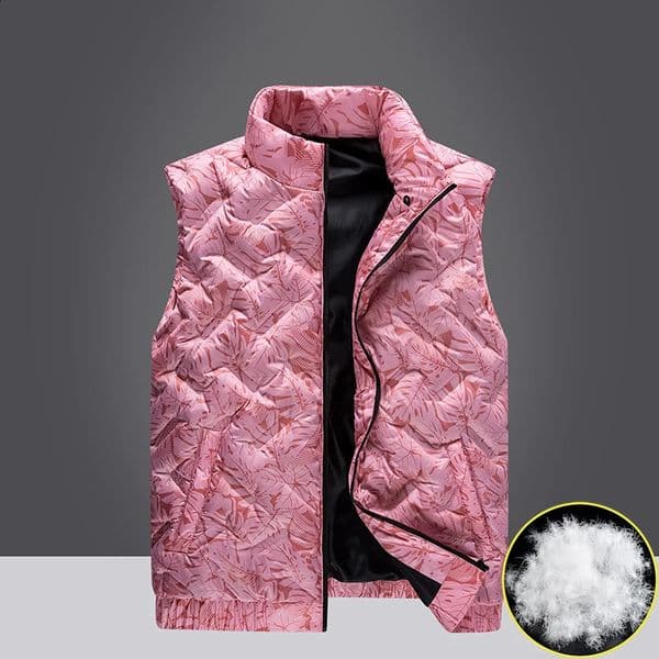 White Duck Down Winter Mens Vest Jacket Warm Sleeveless Waistcoat Thicken Zipper Coat Trend Stand Collar Casual Down Vest Jacket 250206