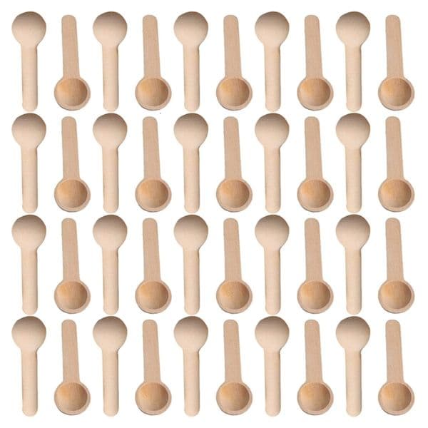 50/100/200Pcs Mini Nature Wooden Home Kitchen Cooking Spoons Tool Scooper Salt Seasoning Honey Coffee 250118