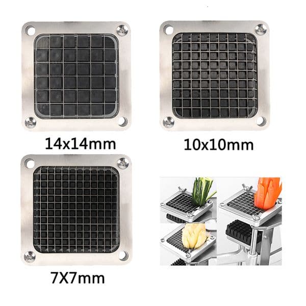 Stainless Steel Potato Chips Cutter Machine 3 Blades Potato Chips Meat Chopper French Fry Slicer Cutting Kitchen Accessories 250113