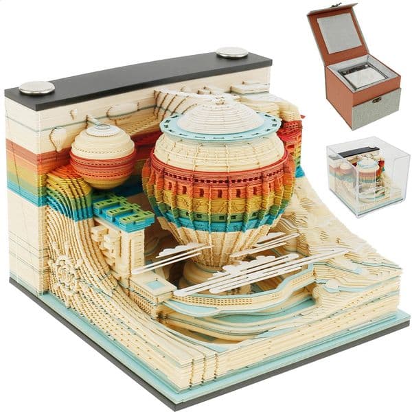 Block Calendar 3D Notepad Block DIY Exquisite Memo Pad Cute Note Paper 3D Artistic Notepad Decorative Valentines Day Gift 250206
