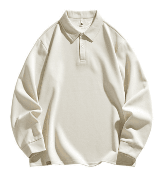 100 Men Long-sleeved Autumn and Winter Heavy Loose Solid Color Lapel Youth Casual