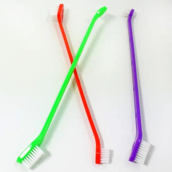 Pet Dental Grooming Toothbrush for Dogs and Cats Plastic toothbrushes Assorted Colors 8.7in x 0.6in