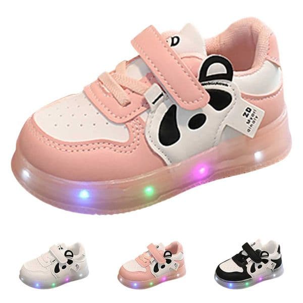 2026 Kid Shoes LED Kids For Girls basketball Cute Baby Girl Kaii Canvas Soft Bottom Sneakers Casual Shoes Boys Flat Free Shipping