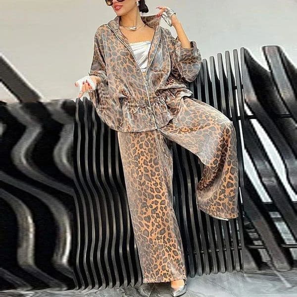 Women Casual Solid Hooded Sweatshirt and Pants Set Autumn Loose Sportswear Outfits Winter Long Sleeve Two Piece Suits Tracksuits 250206