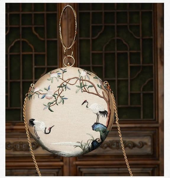 Cap Womens Bag Aristocratic Elegant Small Shoulder Round Crossbody Classical Beauty Retro Fashion Chinese Soviet Style Embroider 250206