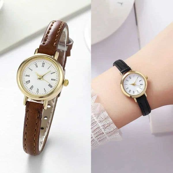 2025 Simple Womens Watches Small Round Girls Belt Watches Quartz Wristwatches Womens Watch Gift Reloj Para Mujer Women Watch Z250207