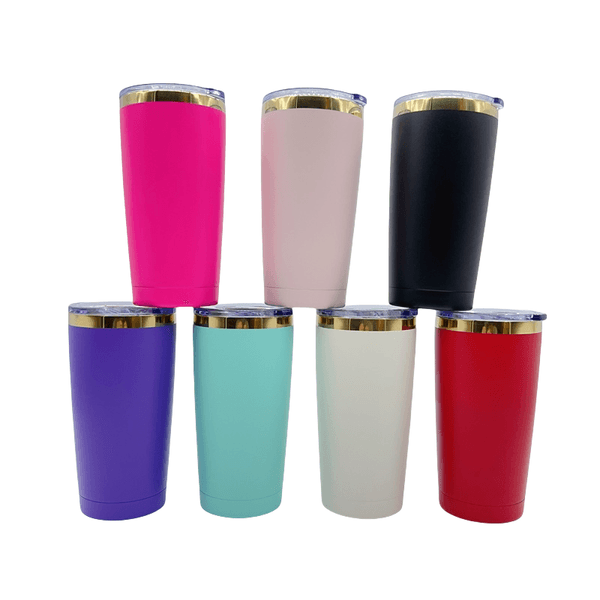 Mirror Gold Plated 20oz Tumbler With Seal Lids u0026 Colored Straws Double Wall Stainless Steel Vacuum Insulated Iced Coffee Cups Cold Beverages gs For La