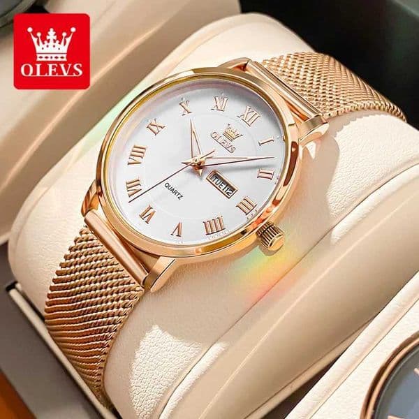 OLEVS 2920 Womens Watch Top Quality Stainless Steel Waterproof Double Calendar Quartz Watch Classic Fashion Luxury Women Watch Z250207