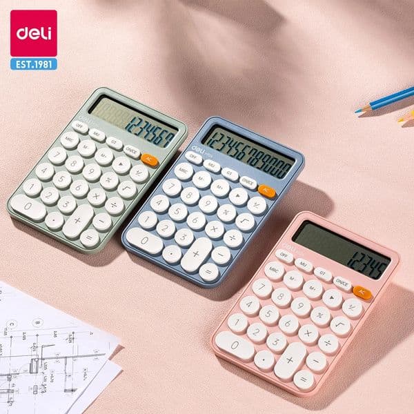 Deli 12 Digits Mini Calculators Scientific Calculator for Office School Financial Accounting Tool Financial Equipment 250206
