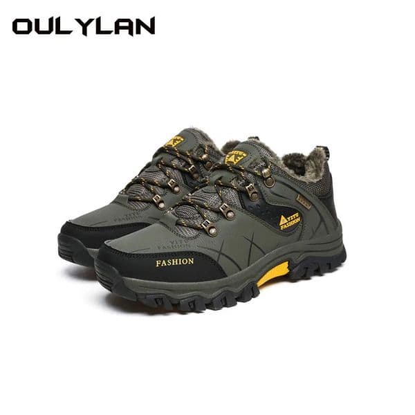 Man Work Shoes Durable Travel Shoes 47 Size Hiking Boots Men Non-slip Sneakers Fashion Patchwork Ankle Boots Outdoor 250208