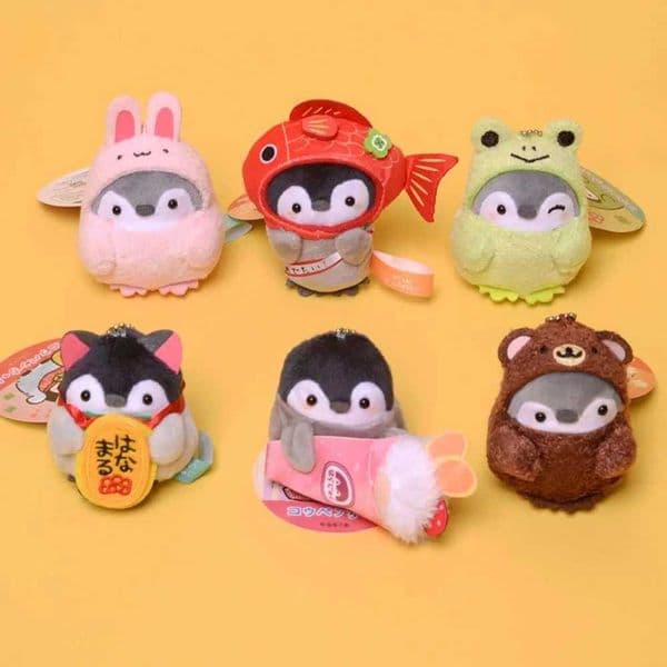 Koupen Chan Penguin Plush Doll Kaii Anime Bunny Plush Toy Cute Animal Bear Keychain Bag Pendant Birthday Gift for Girl Z250208