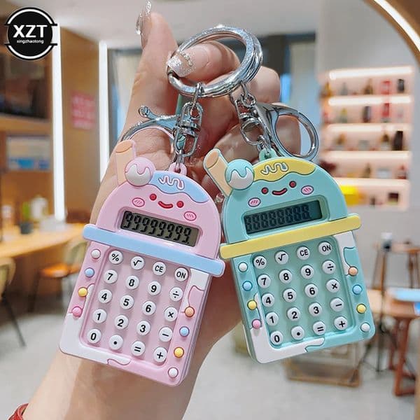 1PCS Kawaii Mini Calculator Maze Pocket Calculator Portable Key Ring 8 Digits Display Boy Girl Gift High Quality 250206BJ