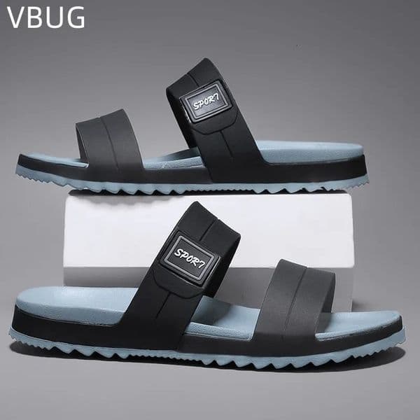 Mens EVA Beach Slippers Waterproof Thick Bottom Breathable Casual Wear-resistant Fashion Outdoor Non-slip Comfortable Shoes 250208