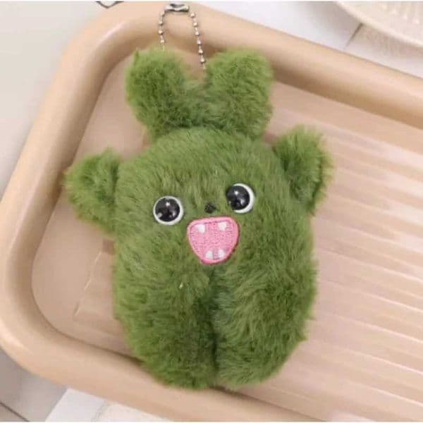 Plush Snow Monster Keychain Creative Doll Pendant Keyring for Girls Funny Backpack Charm Earphone Cover Accessories Z250208