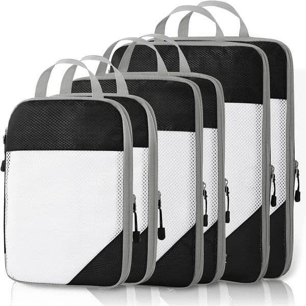 Compressible Travel Storage Bag Waterproof Nylon Packing Cubes Suitcase Luggage Organizer With Handbag Travel Luggage Bags 250208