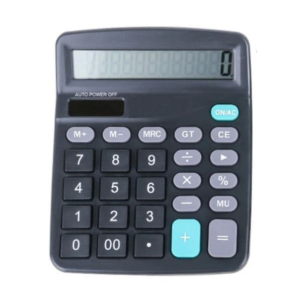 12-Digit Desk Calculator Business Accounting Tool Battery and Solar Power Clear Big Buttons Lcd Electronic Calculators 250206BJ