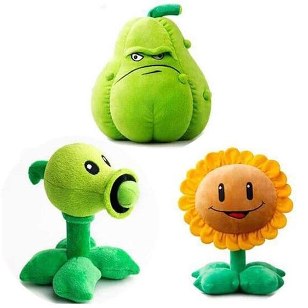 30cm Plants vs Zbies Peashooter Squash Suower PVZ Plush Soft ffed Toys Doll for Children Kids GiftsY260130