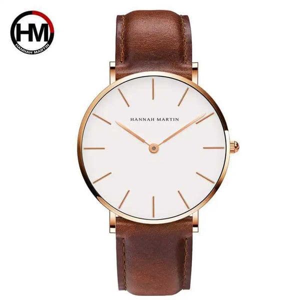Hannah Martin Waterproof Men Watch Ultrathin Wristwatch Japan Movement Luxury Quartz Clock Scratch resistant High-end FD2028 Z250207