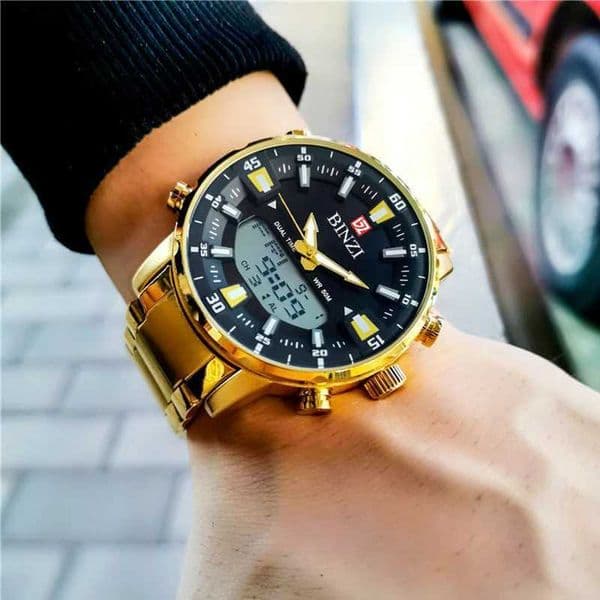 Chronograph 50M Waterproof Casual Fashion Men Sports Wrist Watch 2025 For Male Dual Display Clock Luxury Wristwatch Date Watch Z250207
