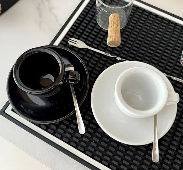 Espresso Mug 60ml Ceramic Coffee Cup and Saucer Professional Home Barista Latte Art Mug Exquisite Kitchen Accessorie 250208