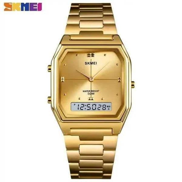 SKMEI 1612 Luxury Quartz Watch for Men Women Stainless Steel Waterproof Digital Wristwatches Mens Clock Girl 2258 Reloj Hombre Z250207
