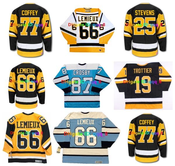 Sidney Crosby LEMIEUX Penguins CCM Throwback Hockey Jerseys JAROMIR JAGR JEAN PRONOVOST BOB ERREY BRYAN TROTTIER EVGENI MALKIN LES BINKLEY RICK KEHOE Size S-4XL