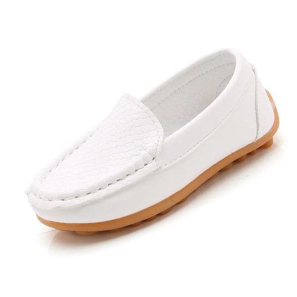 12 Colors All Sizes 21-36 Children PU Leather Casual Styles Boys Girls Soft Comfortable Loafers Slip On Kids Shoes H260305