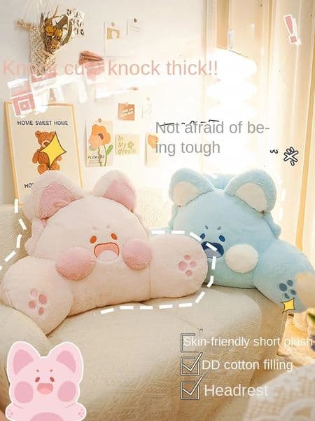Cushion Plush Pp Cotton Thickened Cartoon Cute Shape Solid Color Irregular Bedside Bedroom Dormitory Couch Pillow 250208
