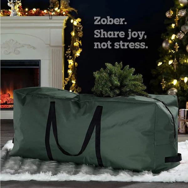 Storage Bag for Christmas trees Durable Tarp Material Zipper Sturdy Carry Handles for Seasonal Holiday Wreath Decorations 250206