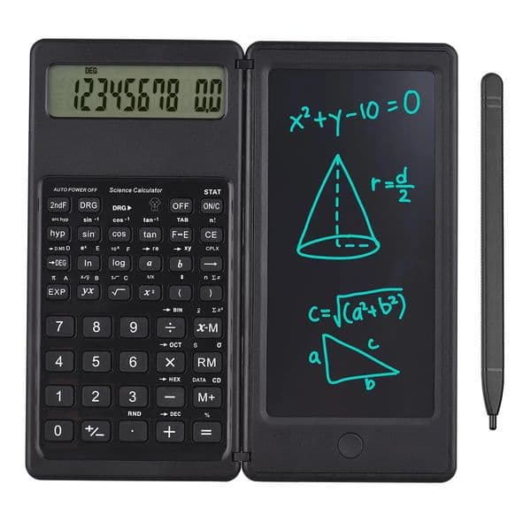 Portable Folding Scientific Calculator LCD Screen Writing Tablet With Stylus Pen 250206