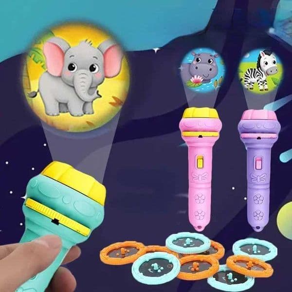 Cartoon Childrens Projector Flashlight Mini Projector Baby Early Education Toy W250210