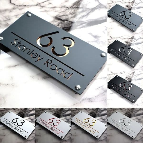Customized Sign Outdoor House Number Plate Personalized Family Address Name el Sign 3D Acrylic Laser Cut Wall Plaque 250210