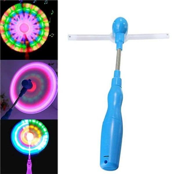 3 pieces of LED electric growth music windmill childrens party toys with flashing lights rotating toys childrens gifts random colors new hot W250210