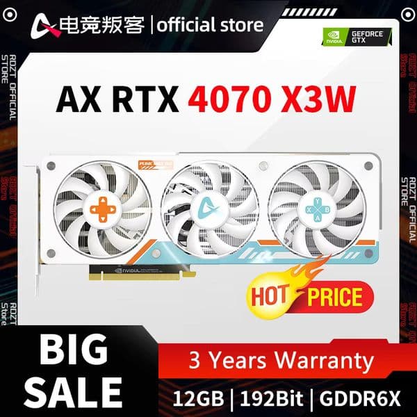 New AX-Power By INNO3D GEFORCE RTX 4070 X3W OC 12GB 192Bit GDDR6X RTX4070 Graphic Card Gaming GPU placa de video thumbnail 2