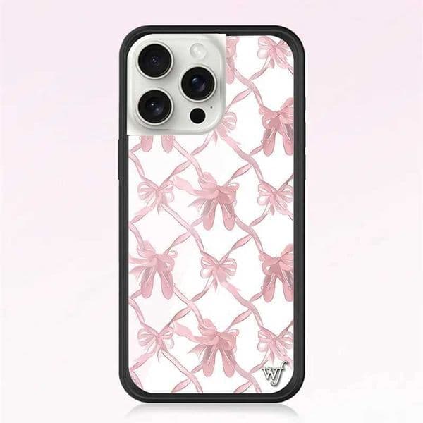 Wildflower 3D Cute Girl Ballet Shoes Bow Shockproof Phone Cover For iPhone 12 13 14 15 16 Pro Max WF Case Luxury Gift Z250210