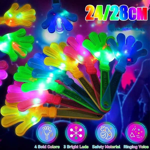 1/2 piece LED light claw toy bright color fluorescent claw equipment music concert noise manufacturing toy Halloween game props W250210