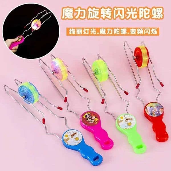 Luminous Gyroscope Magnetic Spinning Top Colorful LED Gyroscope Fun Sports Toys Rotating Handle Child Classic Toy Gifts W250210