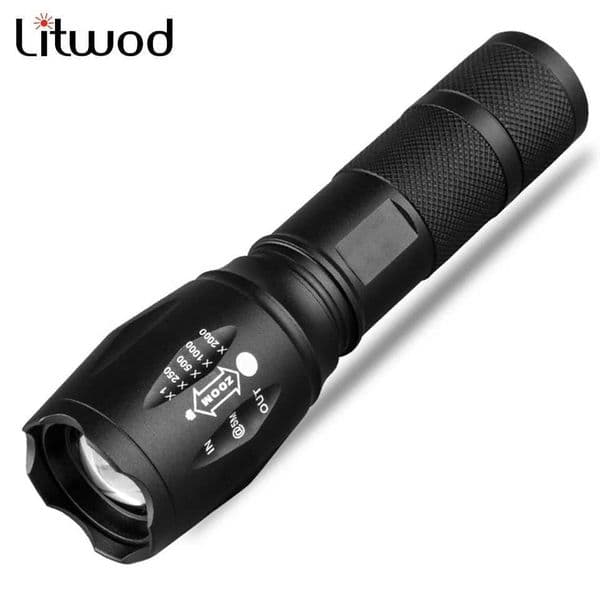 V6 L2 T6 Led Flashlight Aluminum Torch Zoomable Lantern Waterproof White Yellow Light Use 18650 or AAA Battery For Camping Z250211