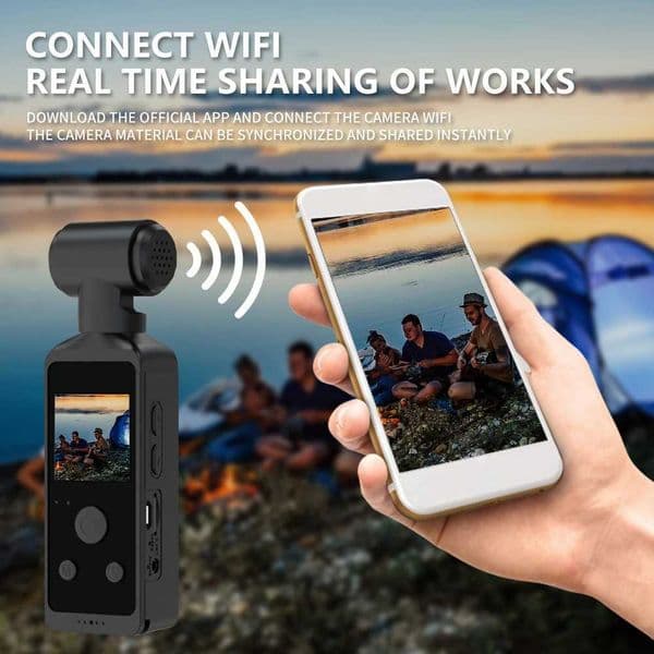 4K Ultra HD Pocket Action Camera 270 Rotatable Vlog Wifi Mini Sports Cam Waterproof Case Helmet Travel Bicycle Driver Recorder X2502101