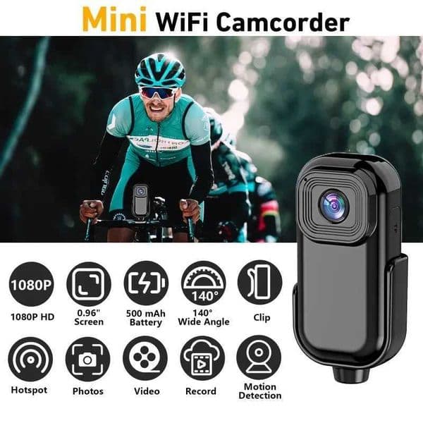 sports camera HD 1080 WiFi pocket Outdoor Sports Video Audio Recorder Loop Record Magnetic Back Clip Bicycle Camcorder Smart Home X250210