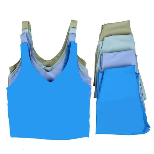 Women Yoga Set 2 Piece Set Pants + Sports Bra Sets Outfit Designer Set Zip-Up Sports Vest Slim Fit Leggings Yoga Pilates Running and Everyday Fitness